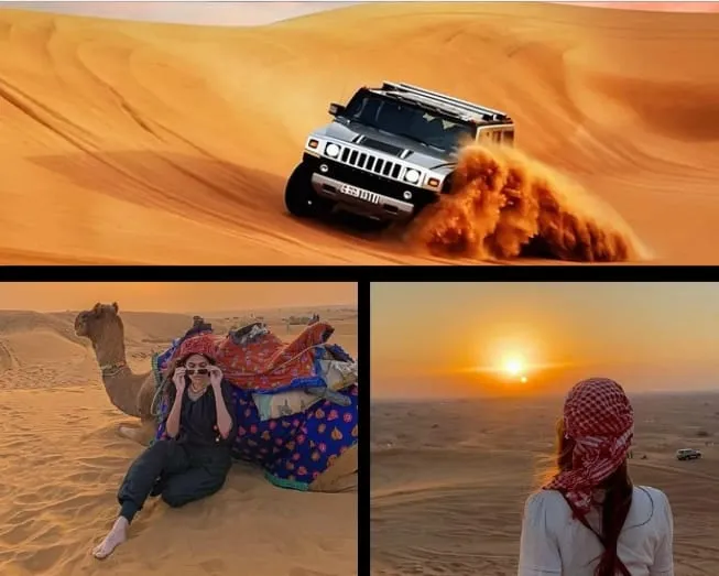 Sunset view Hummer desert safari